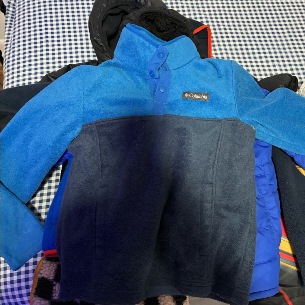 Columbia Two-Tone Blue Fleece Pullover